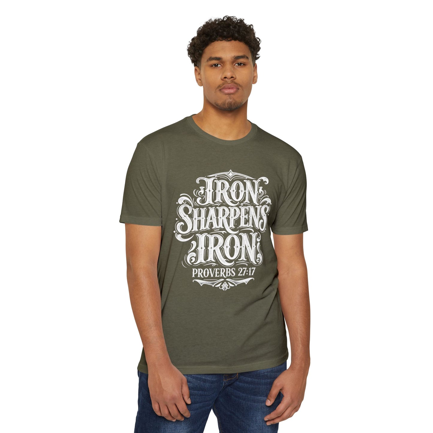 Proverbs 27:17 "Iron Sharpens Iron" T-Shirt