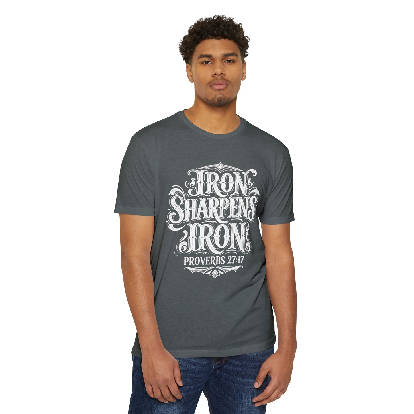 Proverbs 27:17 "Iron Sharpens Iron" T-Shirt