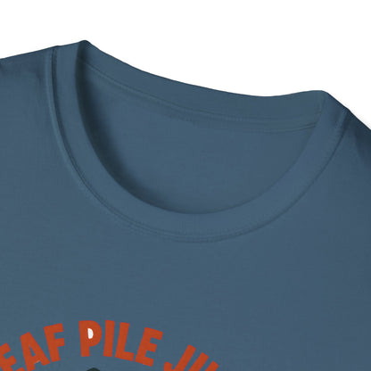 Leaf Pile Jump Fitness T-Shirt