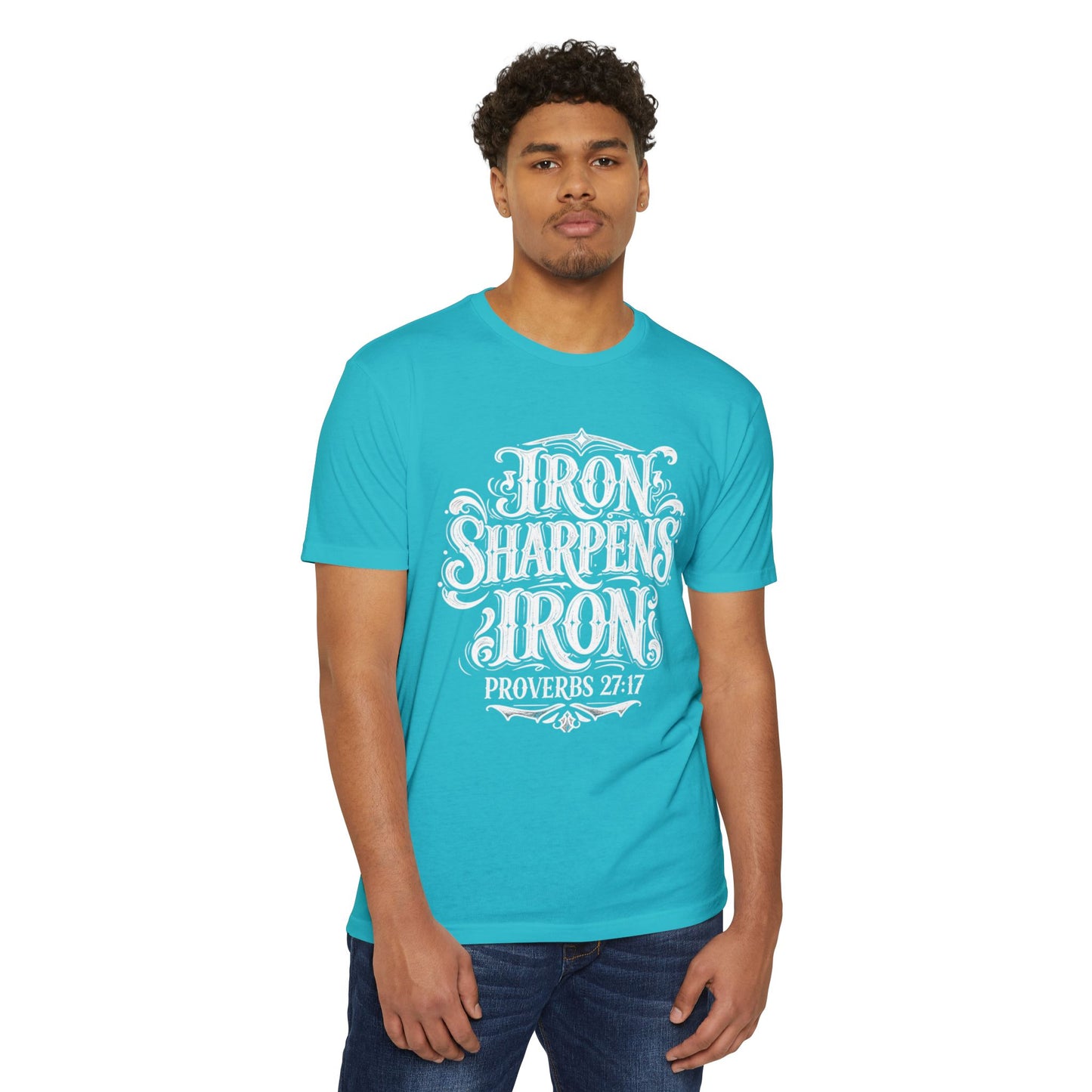 Proverbs 27:17 "Iron Sharpens Iron" T-Shirt