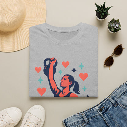 Strong Woman Lifting Kettlebell T-Shirt