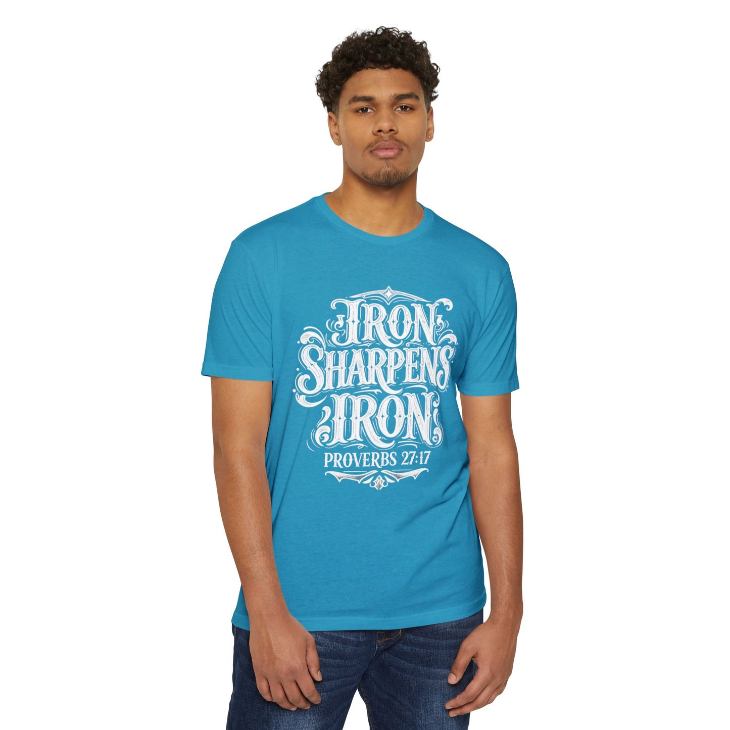 Proverbs 27:17 "Iron Sharpens Iron" T-Shirt