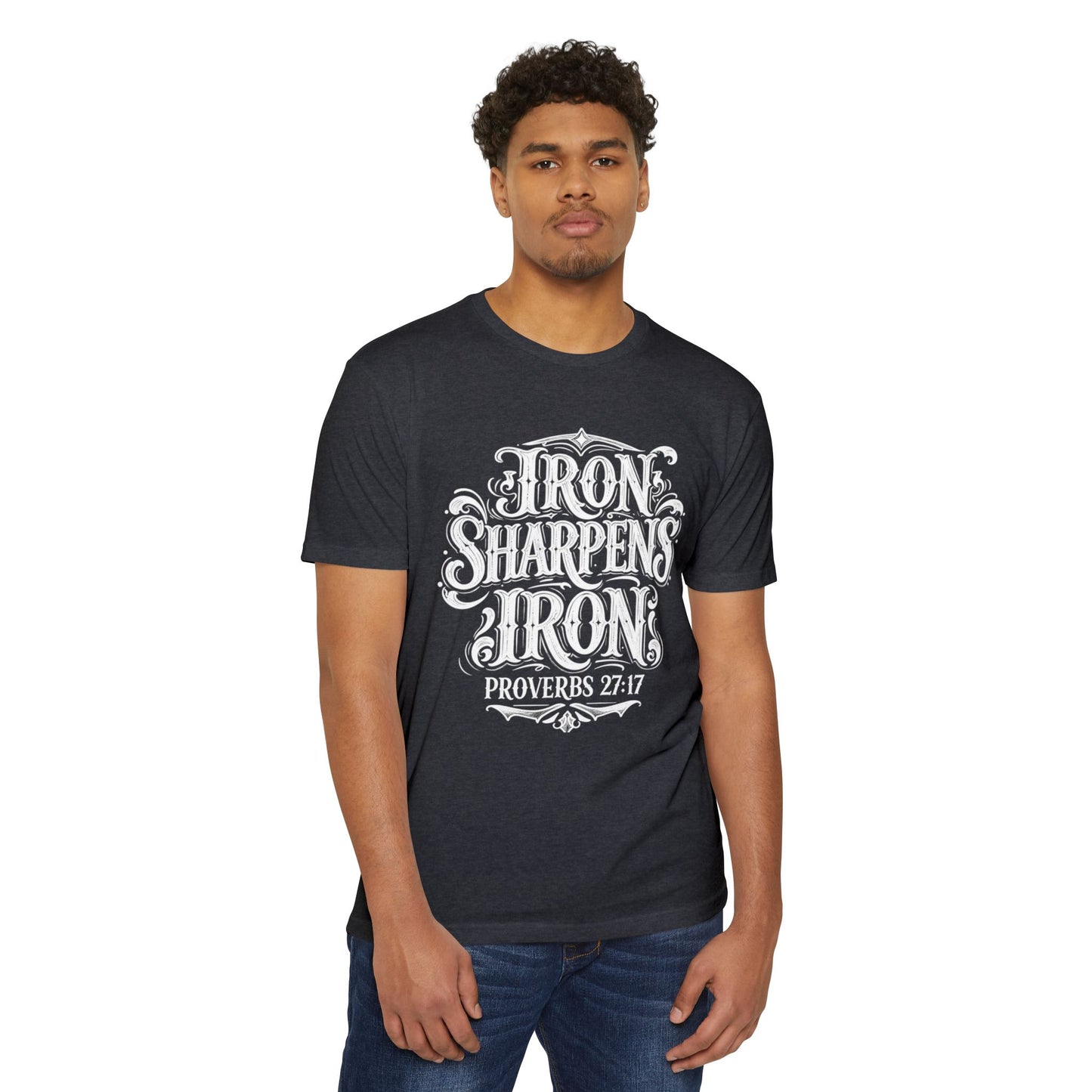Proverbs 27:17 "Iron Sharpens Iron" T-Shirt
