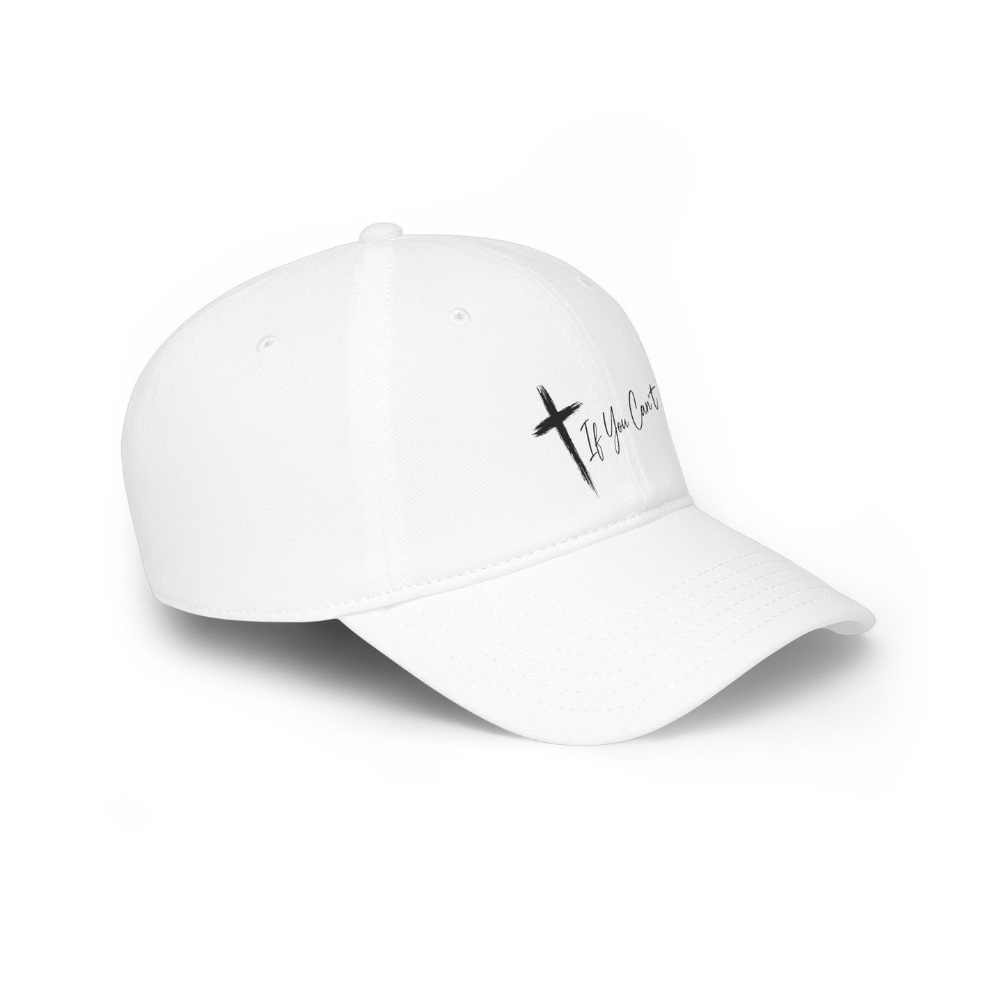 Emboldened Faith Low Profile Cap — Cross with "If You Can't" Script