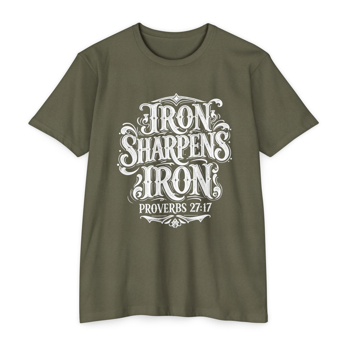 Proverbs 27:17 "Iron Sharpens Iron" T-Shirt