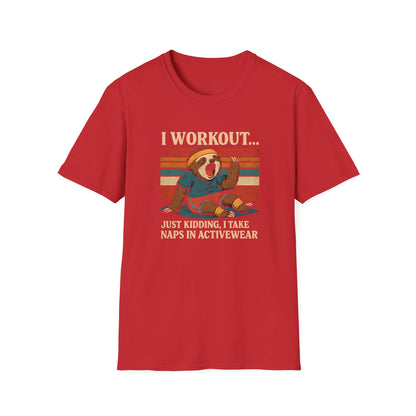 Napping Bear in Activewear T-Shirt