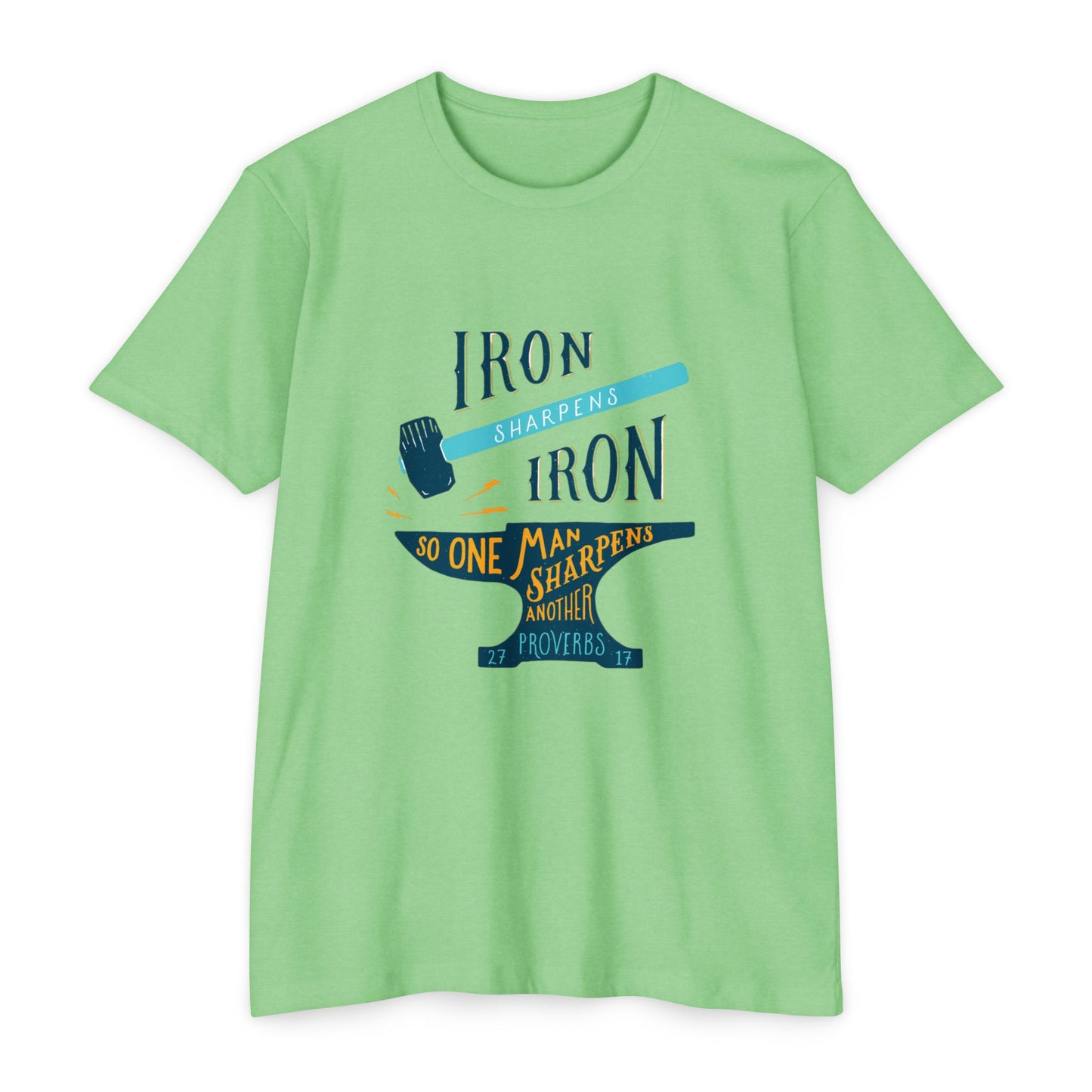 Iron Sharpens Iron T-Shirt — Proverbs Brothers Faith Encouragement Tee
