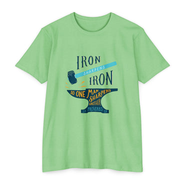 Iron Sharpens Iron T-Shirt — Proverbs Brothers Faith Encouragement Tee