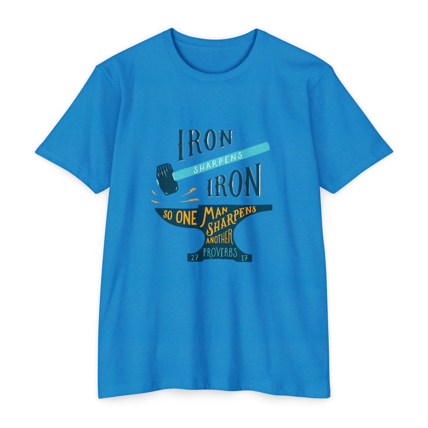 Iron Sharpens Iron T-Shirt — Proverbs Brothers Faith Encouragement Tee