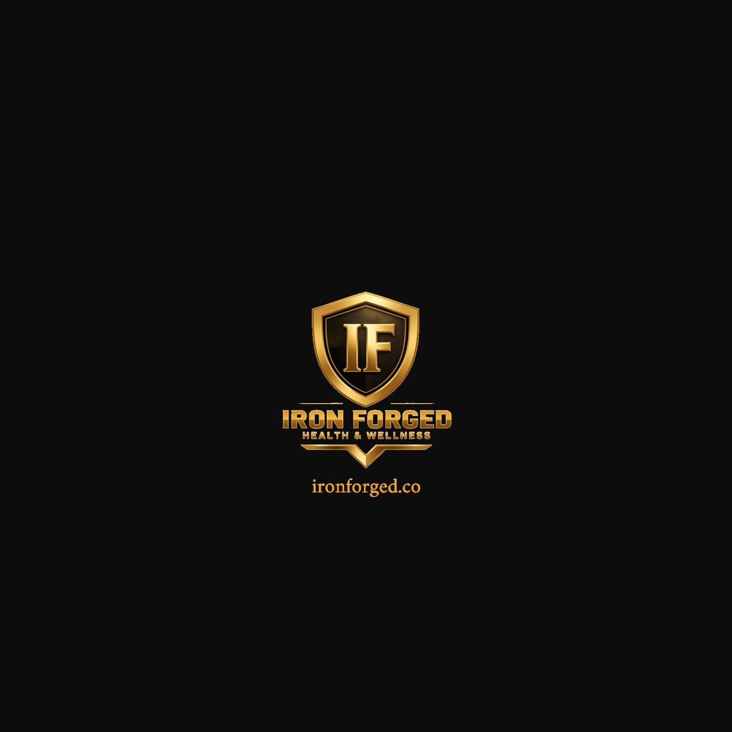 Gold Shield Logo Cap — Iron Forged Emblem Frame Hat