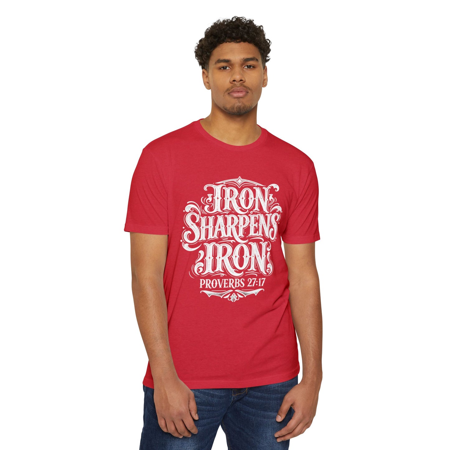 Proverbs 27:17 "Iron Sharpens Iron" T-Shirt