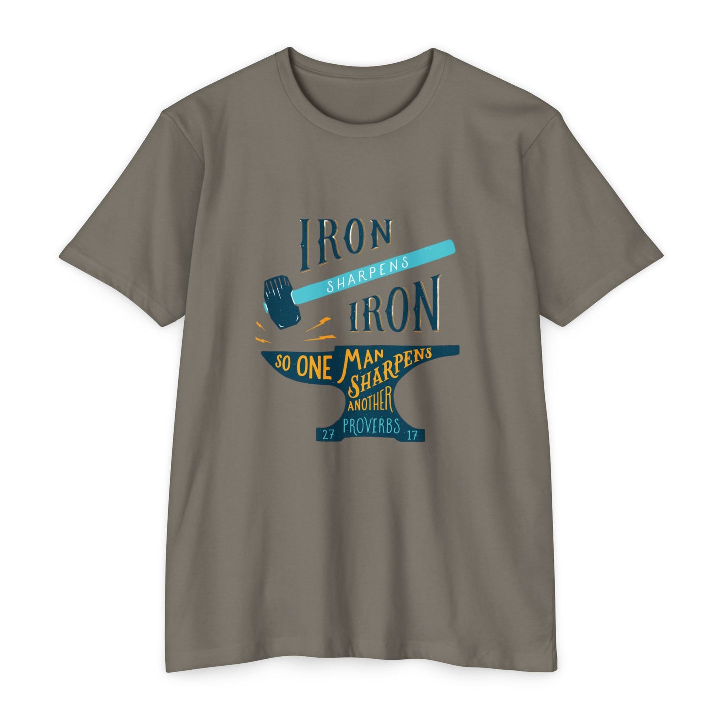 Iron Sharpens Iron T-Shirt — Proverbs Brothers Faith Encouragement Tee