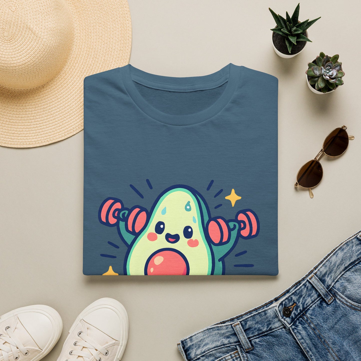 Avocado Lifting Weights T-Shirt