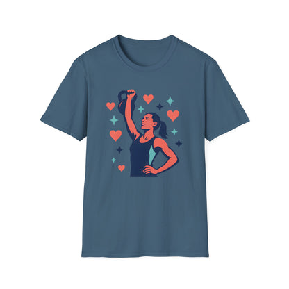 Strong Woman Lifting Kettlebell T-Shirt
