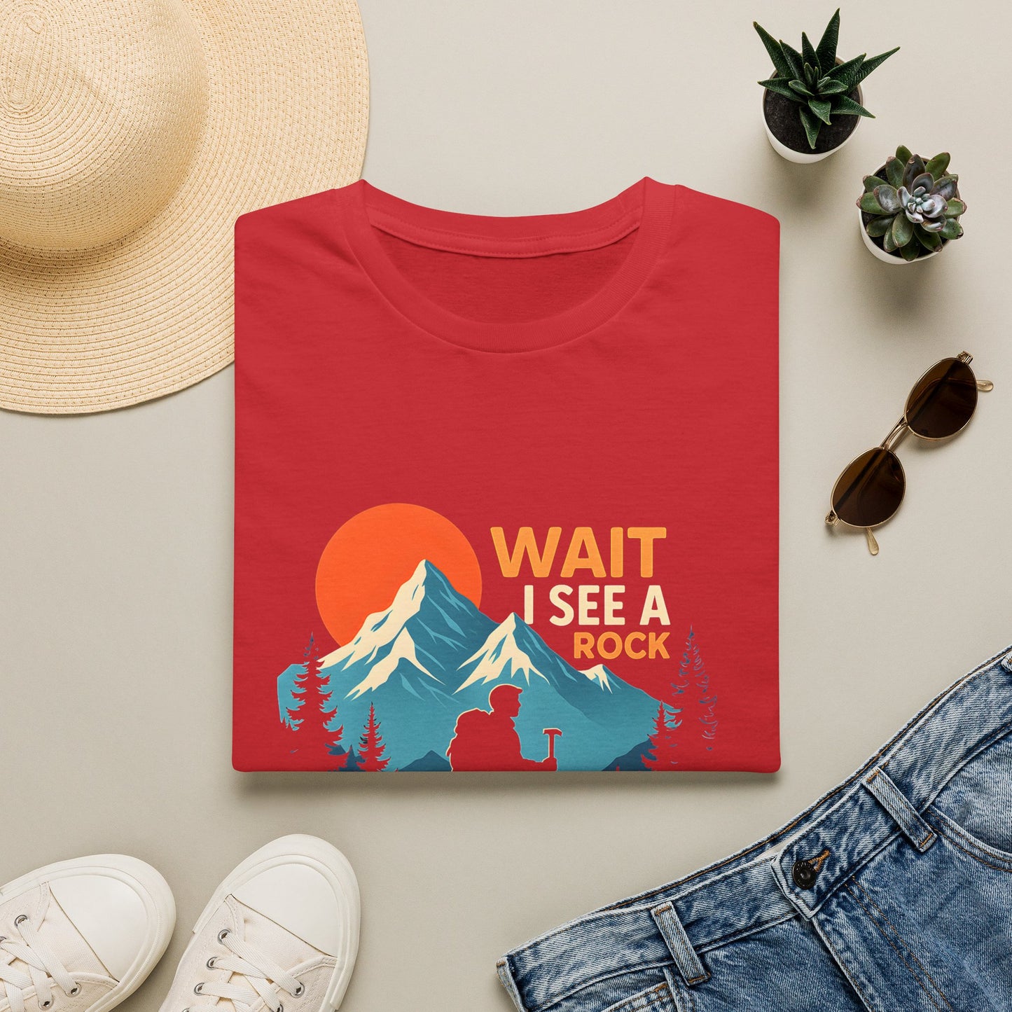 Hiker on Mountain Trail T-Shirt