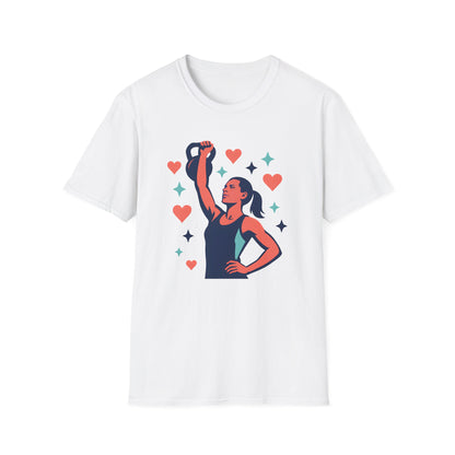 Strong Woman Lifting Kettlebell T-Shirt