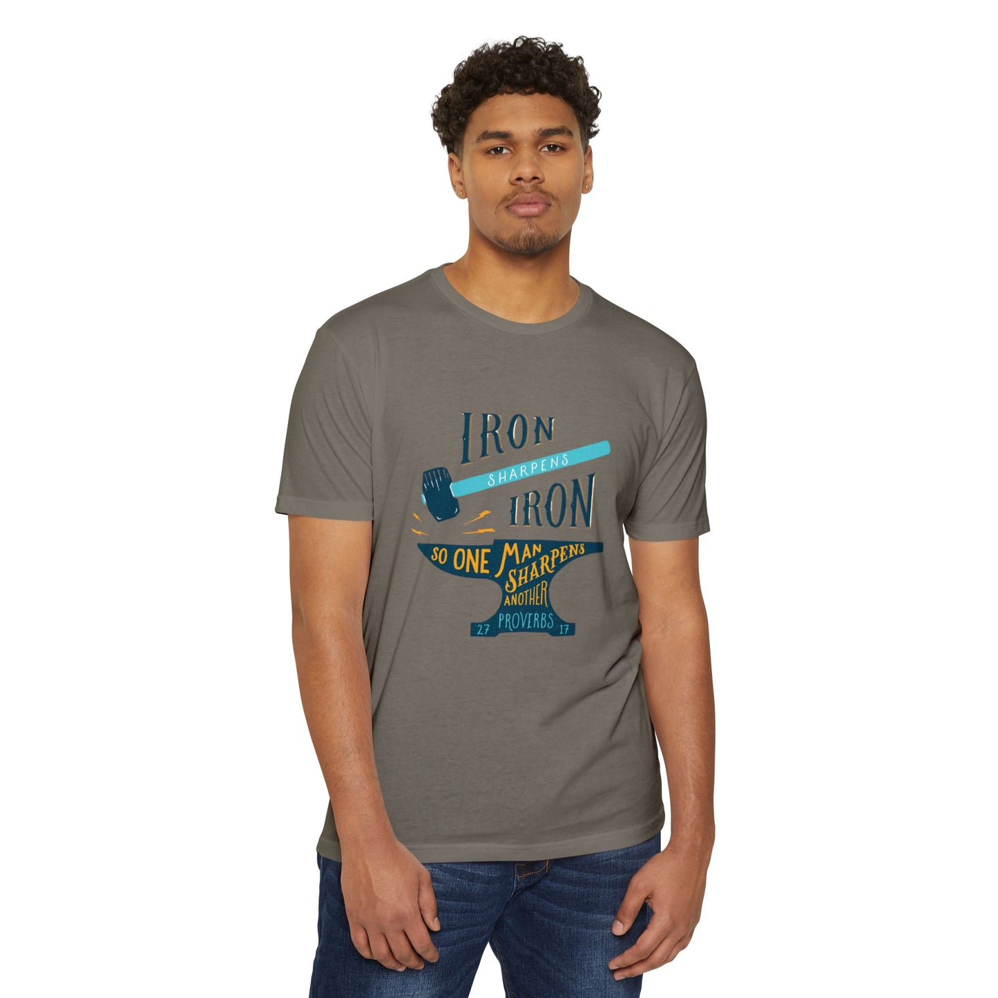 Iron Sharpens Iron T-Shirt — Proverbs Brothers Faith Encouragement Tee