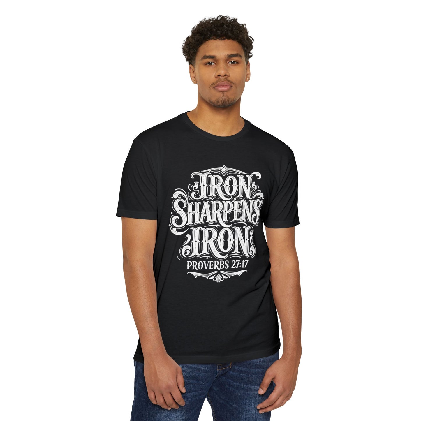 Proverbs 27:17 "Iron Sharpens Iron" T-Shirt