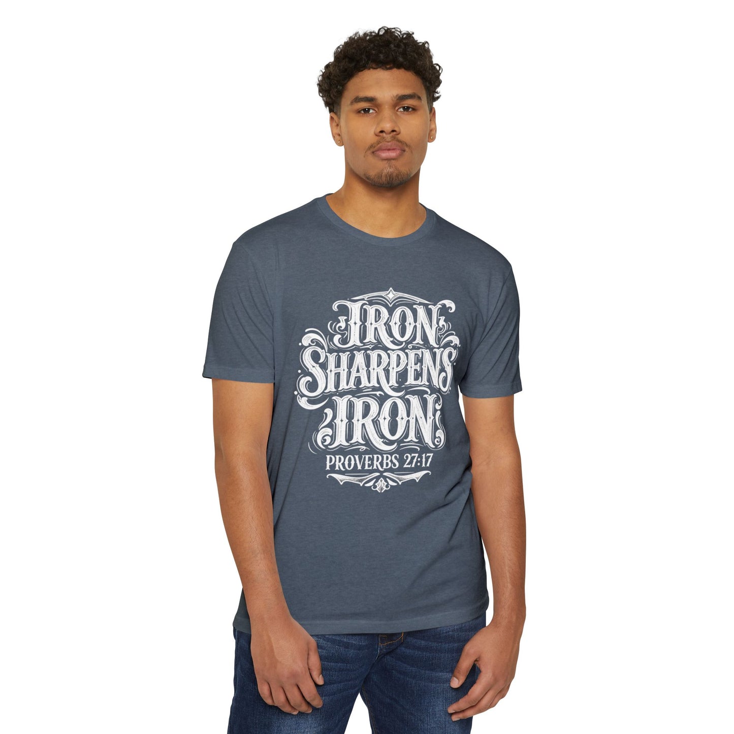 Proverbs 27:17 "Iron Sharpens Iron" T-Shirt