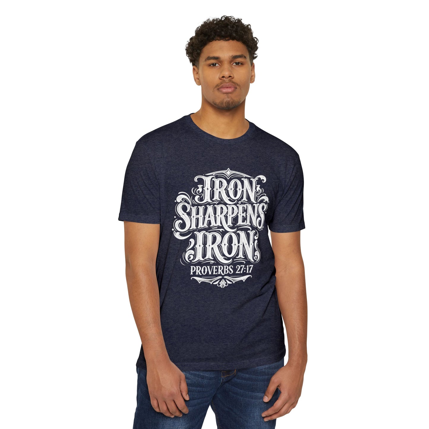 Proverbs 27:17 "Iron Sharpens Iron" T-Shirt