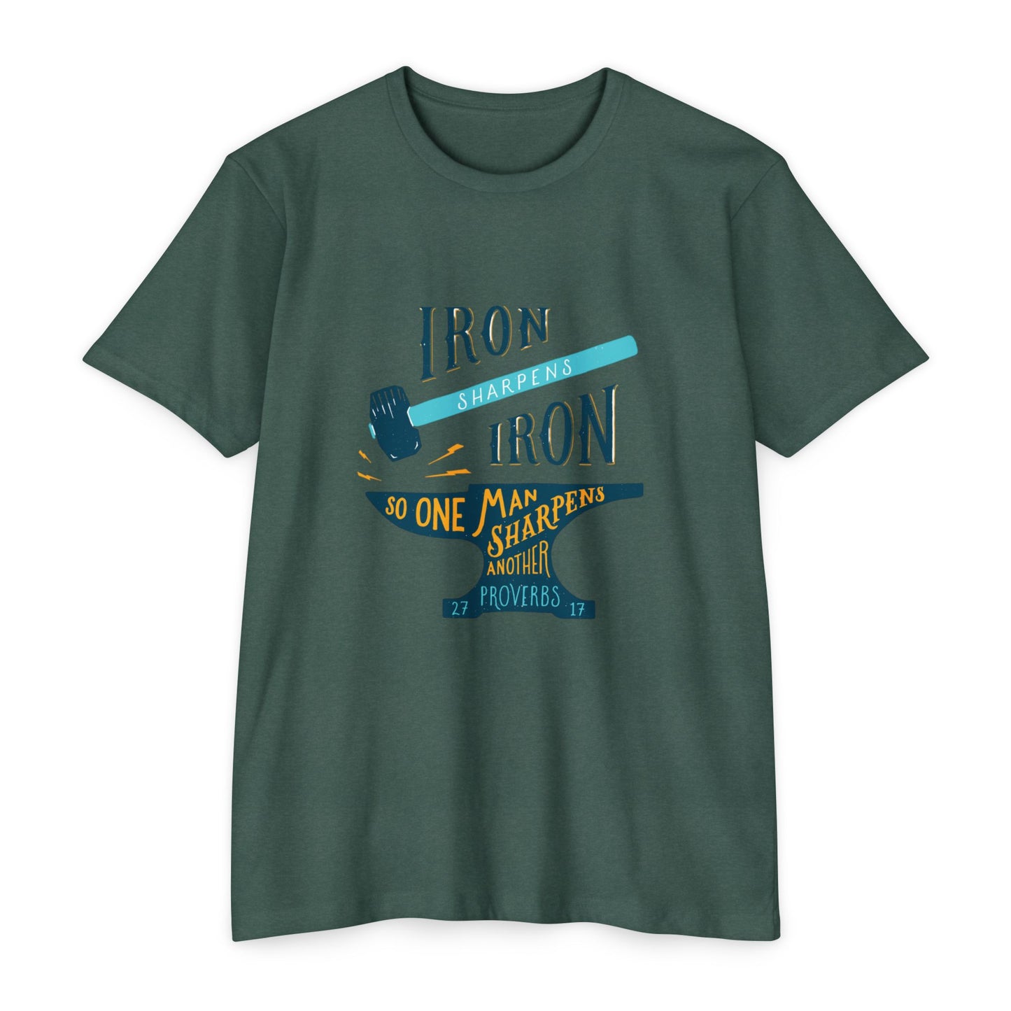 Iron Sharpens Iron T-Shirt — Proverbs Brothers Faith Encouragement Tee