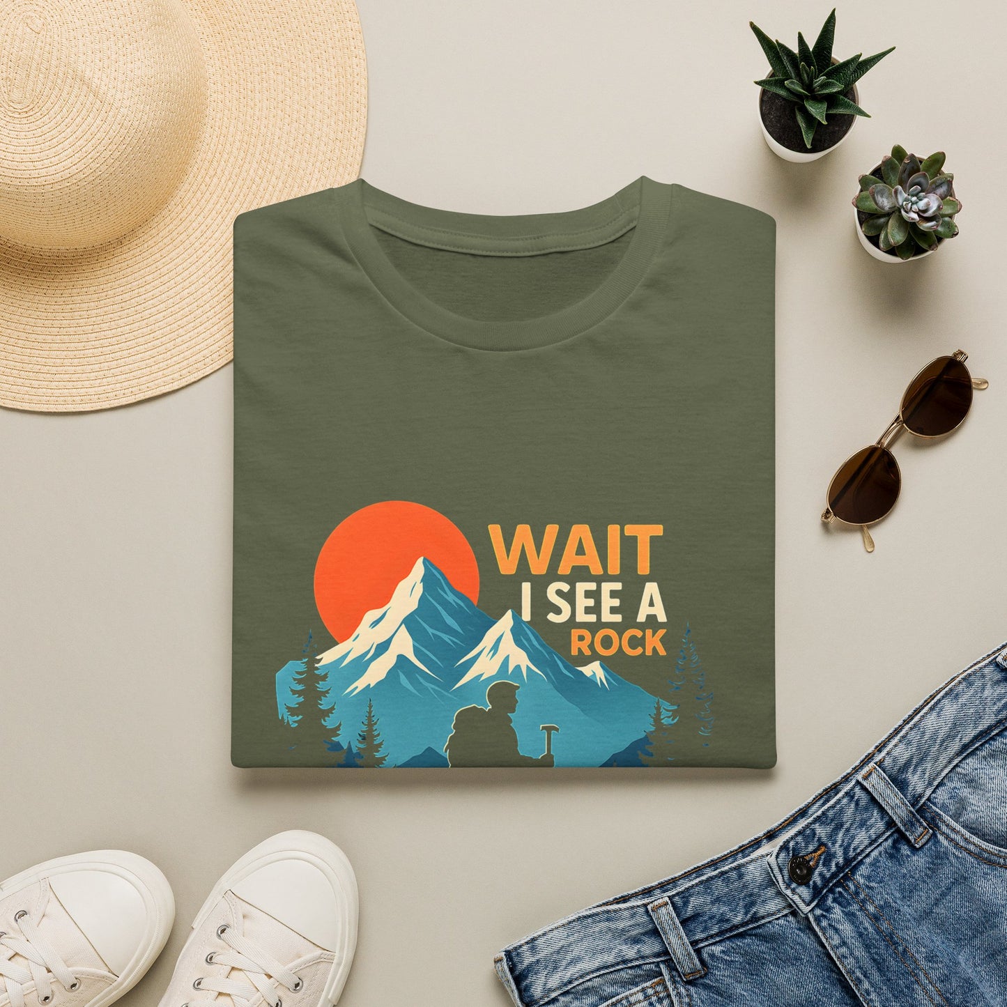 Hiker on Mountain Trail T-Shirt