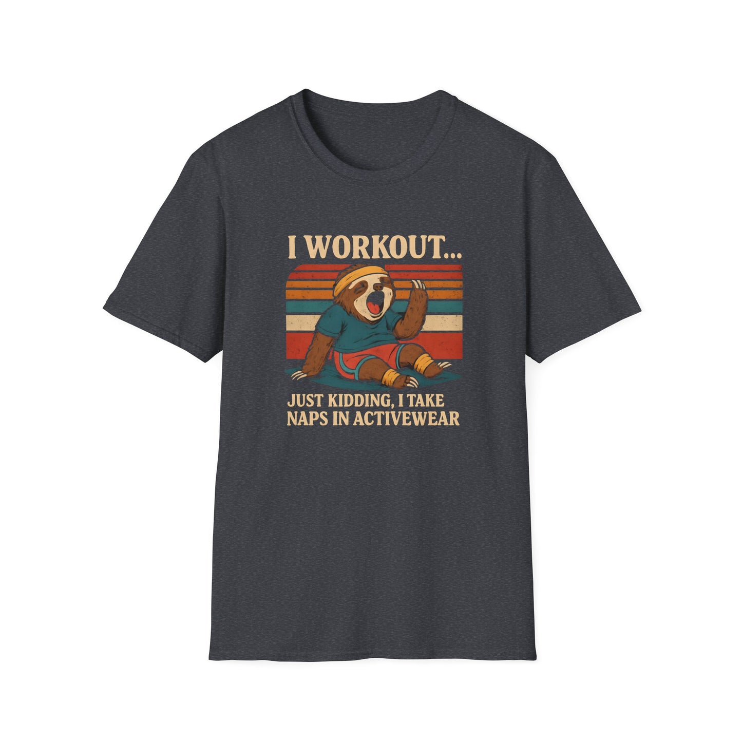 Napping Bear in Activewear T-Shirt