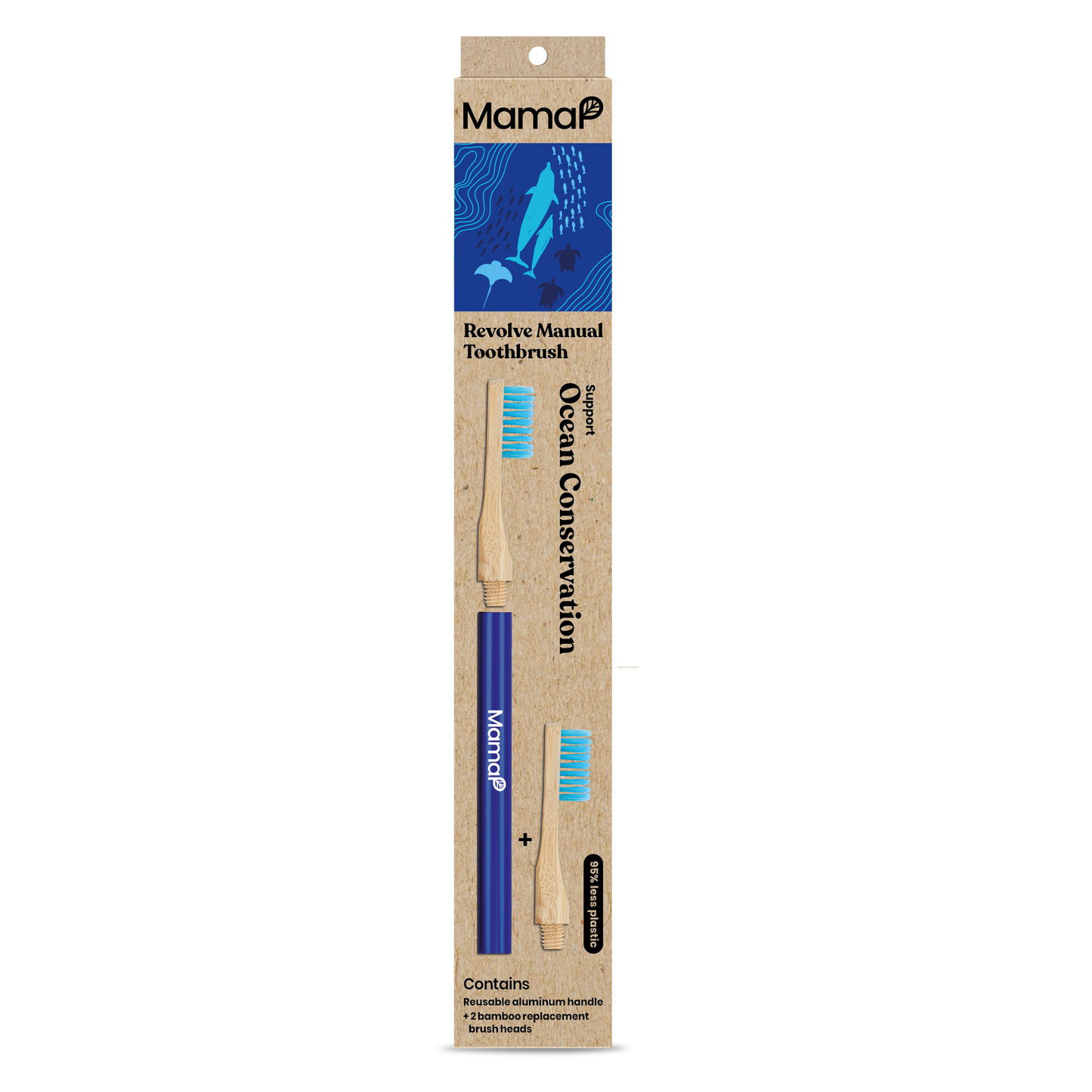 Revolve Manual Toothbrush with Replaceable Head - Ocean Conservation